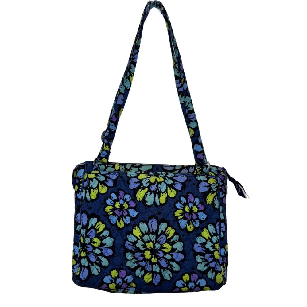 Vera Bradley Blue Navy Floral Crossbody Bag with Lime and Light Blue Accents - Picture 2 of 8